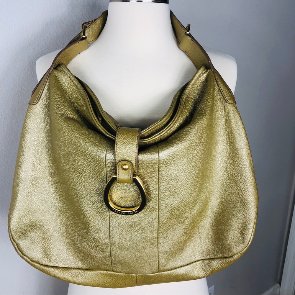 Franco Sarto Pebble Leather Hobo Bag Beautiful!